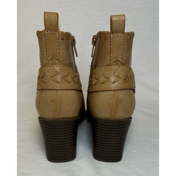 Frye and Co. Palma Stacked Heel Boots Booties Caramel Tan Western Women’s 6.5 - Picture 5 of 8